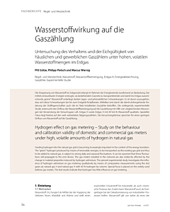 Wasserstoffwirkung auf die Gaszählung