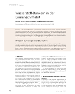 Wasserstoff-Bunkern in der Binnenschifffahrt