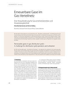 Erneuerbare Gase im Gas-Verteilnetz