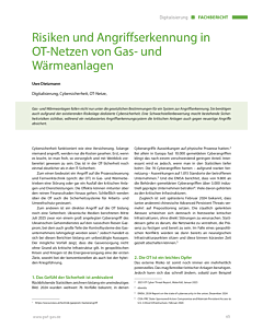Risiken und Angriffserkennung in OT-Netzen von Gas- und Wärmeanlagen