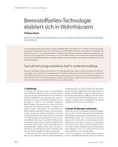 Brennstoffzellen-Technologie etabliert sich in Wohnhäusern
