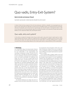 Quo vadis, Entry-Exit-System?