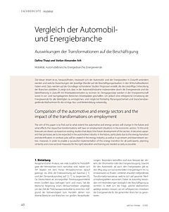 Vergleich der Automobil- und Energiebranche