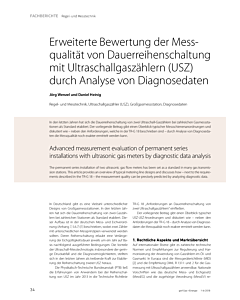 Erweiterte Bewertung der Messqualität von Dauerreihenschaltung mit Ultraschallgaszählern (USZ) durch Analyse von Diagnosedaten
