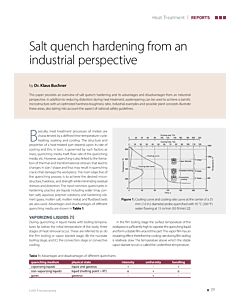 Salt quench hardening from an industrial perspective
