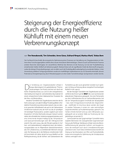 Steigerung der Energieeffizienz durch die Nutzung heißer Kühlluft mit einem neuen Verbrennungskonzept