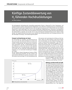 Künftige Zustandsbewertung von H2-führenden Hochdruckleitungen