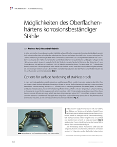 Möglichkeiten des Oberflächenhärtens korrosionsbeständiger Stähle