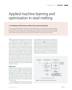 Applied machine learning and optimization in steel melting