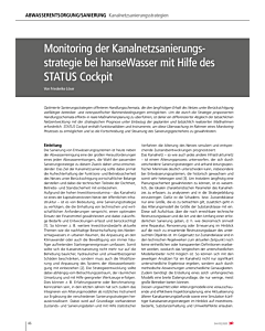 Monitoring der Kanalnetzsanierungsstrategie bei hanseWasser mit Hilfe des STATUS Cockpit