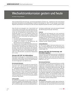Wechselstromkorrosion gestern und heute