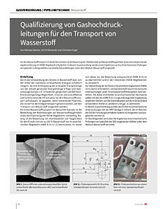 Qualifizierung von Gashochdruckleitungen für den Transport von Wasserstoff
