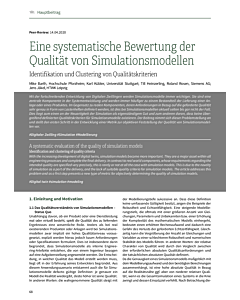 Eine systematische Bewertung der Qualität von Simulationsmodellen