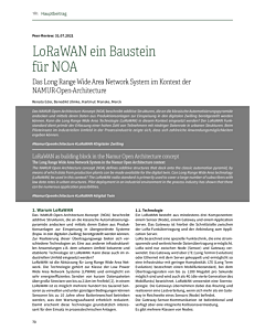 LoRaWAN ein Baustein für NOA
