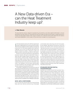 A New Data-driven Era – can the Heat Treatment Industry keep up?