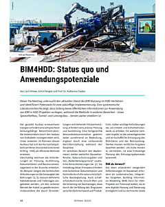 BIM4HDD: Status quo und Anwendungspotenziale