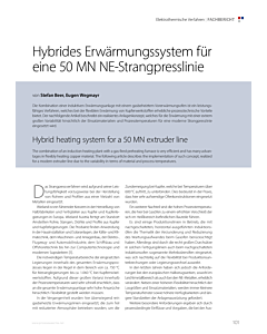 Hybrides Erwärmungssystem für eine 50 MN NE-Strangpresslinie