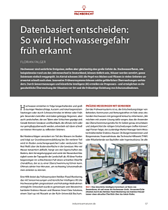 Datenbasiert entscheiden: So wird Hochwassergefahr früh erkannt