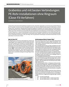 Grabenlos und mit besten Verbindungen: PE-Rohr-Installationen ohne Ringraum (Close-Fit-Verfahren)