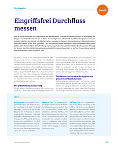 Eingriffsfrei Durchfluss messen