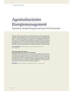 Agentenbasiertes Energiemanagement