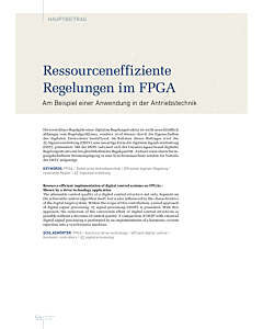 Ressourceneffiziente Regelungen im FPGA