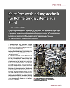 Kalte Pressverbindungstechnik für Rohrleitungssysteme aus Stahl