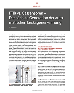 FTIR vs. Gassensoren – Die nächste Generation der automatischen Leckagenerkennung
