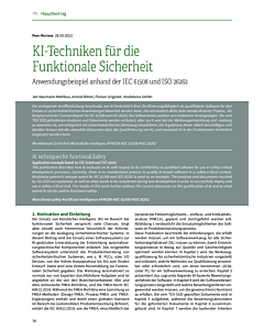 KI-Techniken für die Funktionale Sicherheit