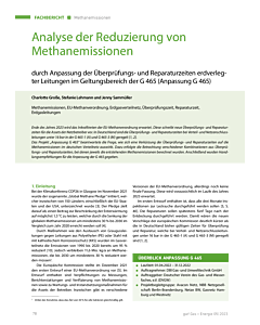 Analyse der Reduzierung von Methanemissionen