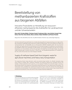 Bereitstellung von methanbasierten Kraftstoffen aus biogenen Abfällen