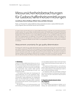 Messunsicherheitsbetrachtungen für Gasbeschaffenheitsermittlungen