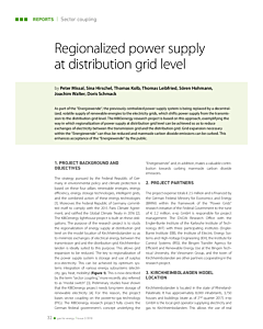 Regionalized power supply at distribution grid level