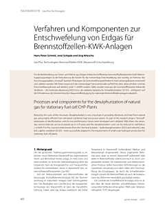Verfahren und Komponenten zur Entschwefelung von Erdgas für Brennstoffzellen-KWK-Anlagen