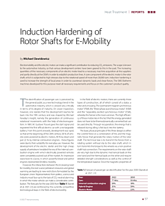 Induction Hardening of Rotor Shafts for E-Mobilitys