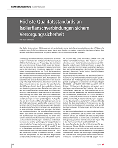 Höchste Qualitätsstandards an Isolierflanschverbindungen sichern Versorgungssicherheit
