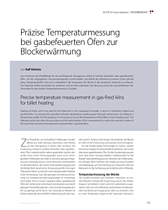 Präzise Temperaturmessung bei gasbefeuerten Öfen zur Blockerwärmung