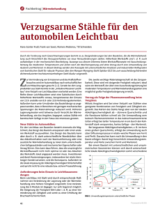 Verzugsarme Stähle für den automobilen Leichtbau