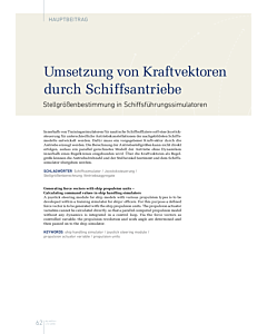 Umsetzung von Kraftvektoren durch Schiffsantriebe