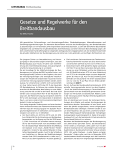 Gesetze und Regelwerke für den Breitbandausbau