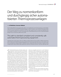 Der Weg zu normenkonform und durchgängig sicher automatisierten Thermoprozessanlagen
