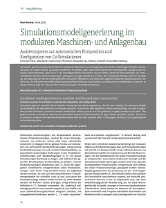 Simulationsmodellgenerierung im modularen Maschinen- und Anlagenbau