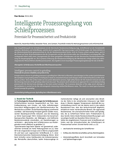 Intelligente Prozessregelung von Schleifprozessen