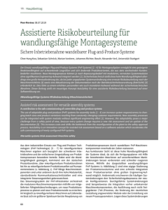 Assistierte Risikobeurteilung für wandlungsfähige Montagesysteme