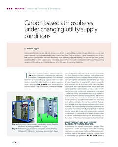 Carbon based atmospheres under changing utility supply conditions