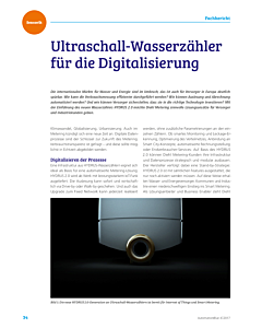 Ultraschall-Wasserzähler für die Digitalisierung