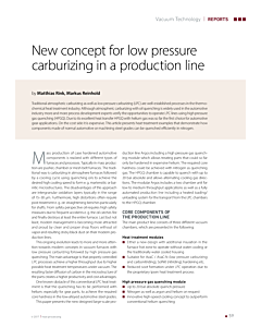 New concept for low pressure carburizing in a production line