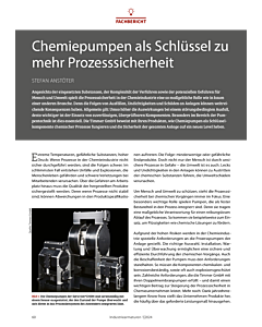 Chemiepumpen als Schlüssel zu mehr Prozesssicherheit