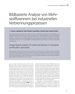 Bildbasierte Analyse von Mehrstoffbrennern bei industriellen Verbrennungsprozessen
