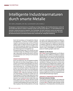 Intelligente Industriearmaturen durch smarte Metalle